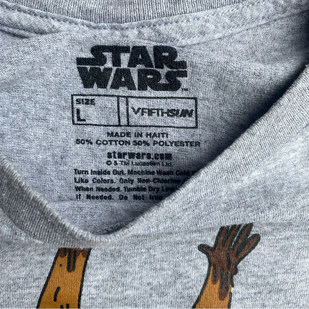 Star Wars Gray T-Shirt with Chewbacca and Stormtroopers - Picture 2 of 4